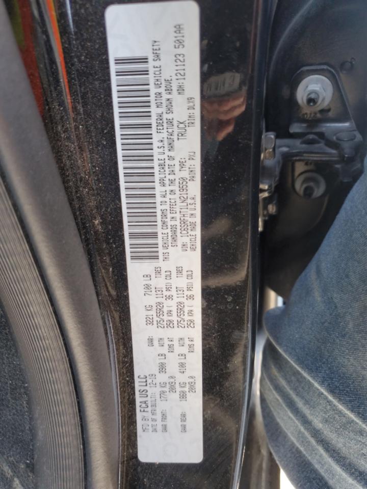 2020 Ram 1500 Limited VIN: 1C6SRFHT1LN219550 Lot: 63027064