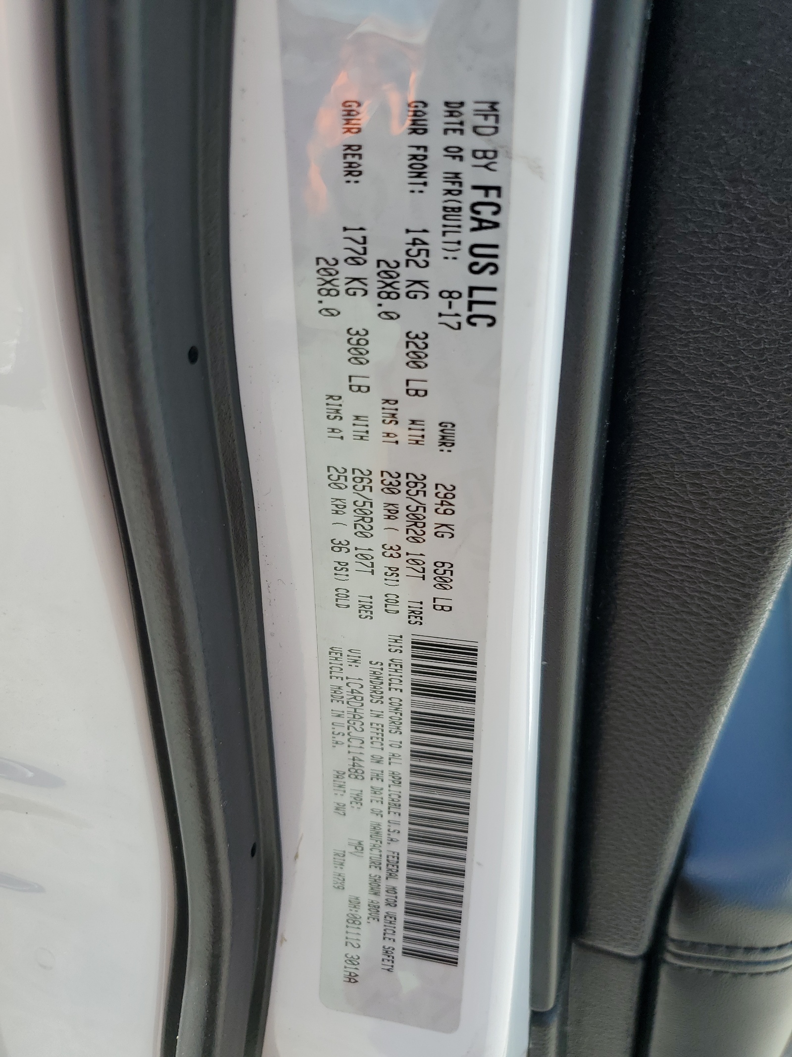 1C4RDHAG2JC114488 2018 Dodge Durango Sxt