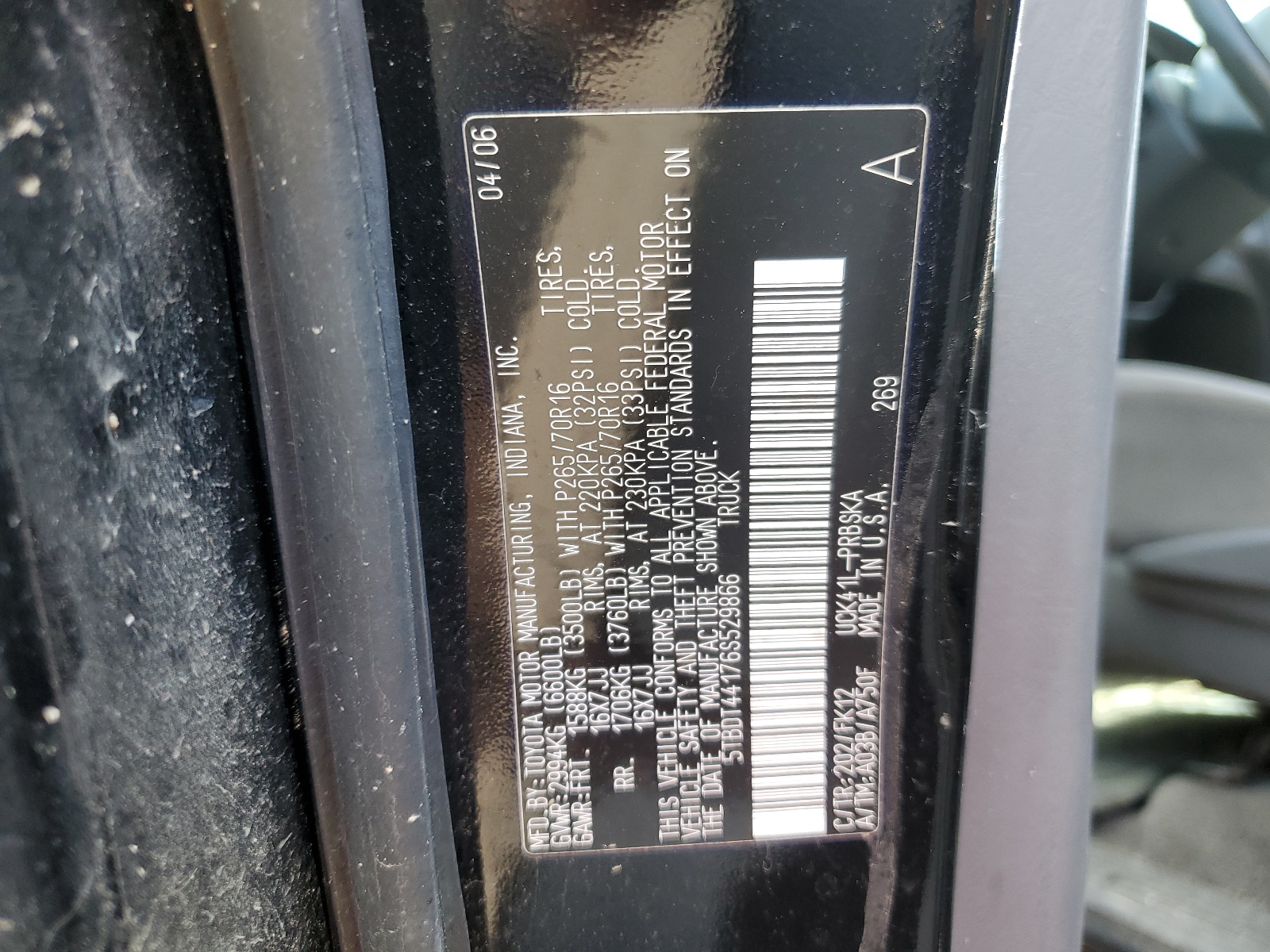 5TBDT44176S529866 2006 Toyota Tundra Double Cab Sr5