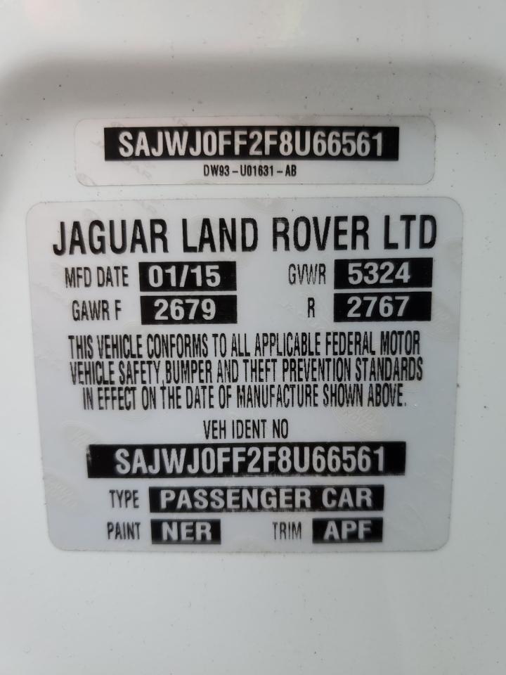 2015 Jaguar Xf 3.0 Sport Awd VIN: SAJWJ0FF2F8U66561 Lot: 63878654