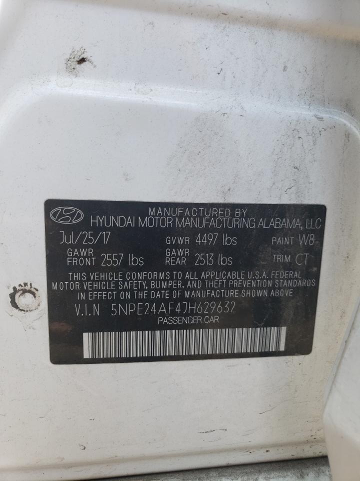 2018 Hyundai Sonata Se VIN: 5NPE24AF4JH629632 Lot: 63439574