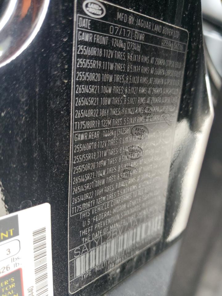 2018 Land Rover Range Rover Velar R-Dynamic Se VIN: SALYL2RV7JA713440 Lot: 62698774