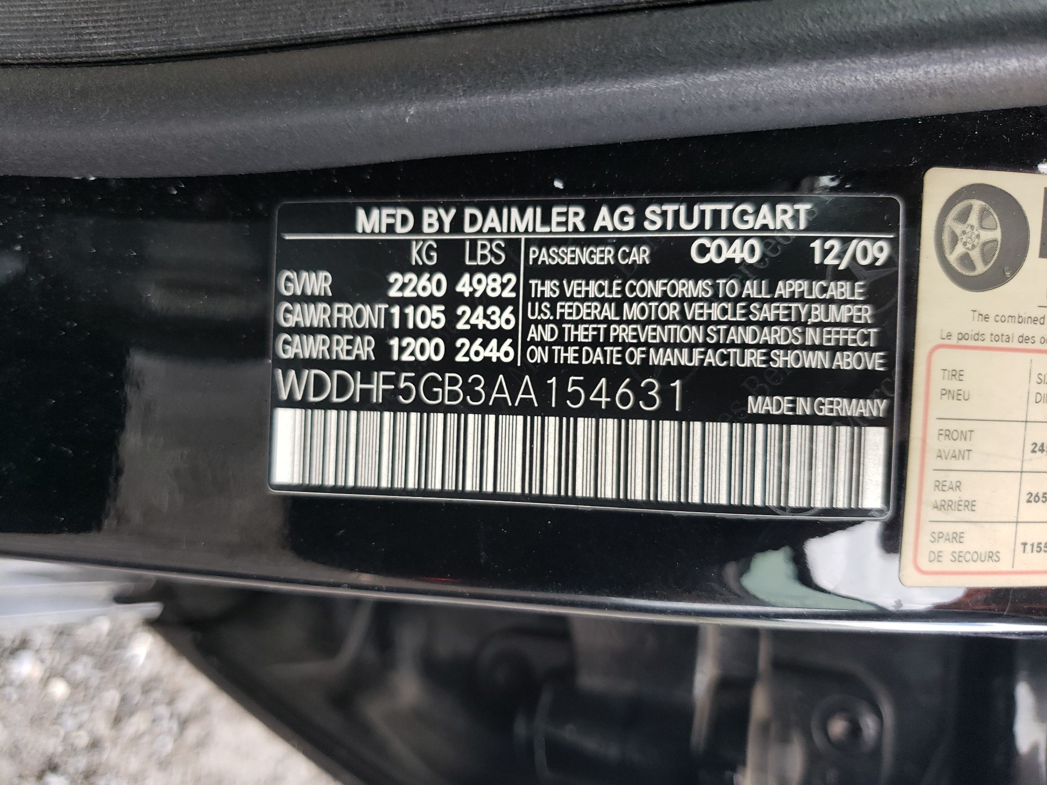 WDDHF5GB3AA154631 2010 Mercedes-Benz E 350