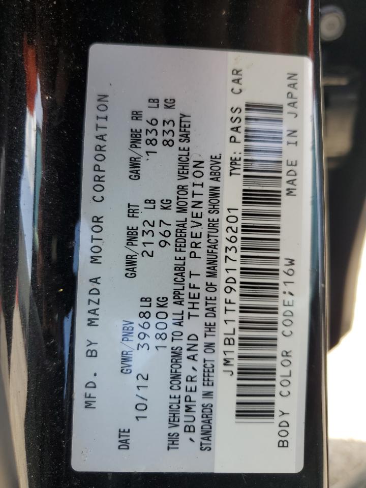 2013 Mazda 3 I VIN: JM1BL1TF9D1736201 Lot: 64026034