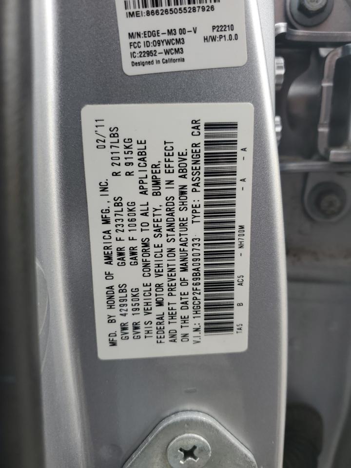 1HGCP2F69BA090733 2011 Honda Accord Se