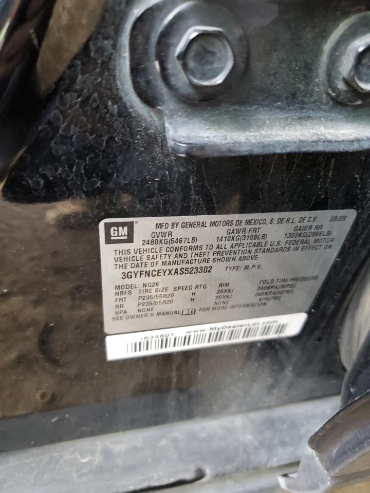 2010 Cadillac Srx Premium Collection VIN: 3GYFNCEYXAS523302 Lot: 62571414