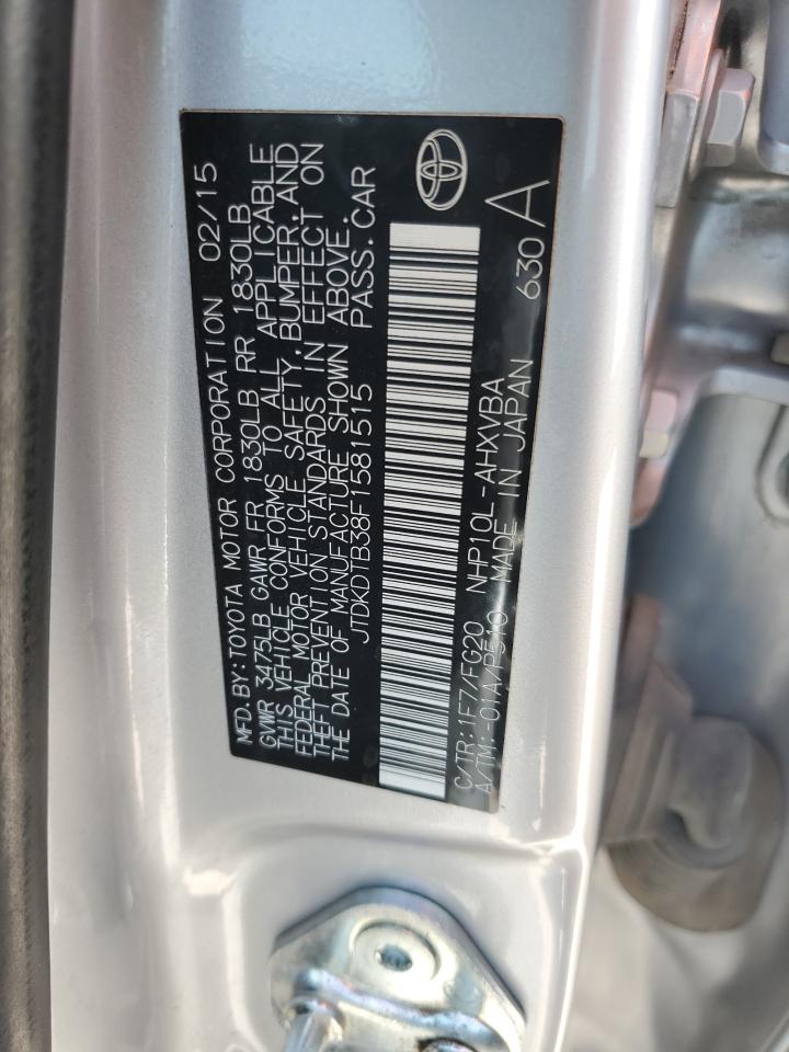 JTDKDTB38F1581515 2015 Toyota Prius C