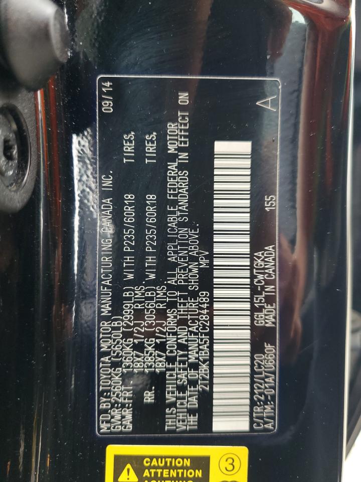 2015 Lexus Rx 350 Base VIN: 2T2BK1BA5FC284489 Lot: 64050664