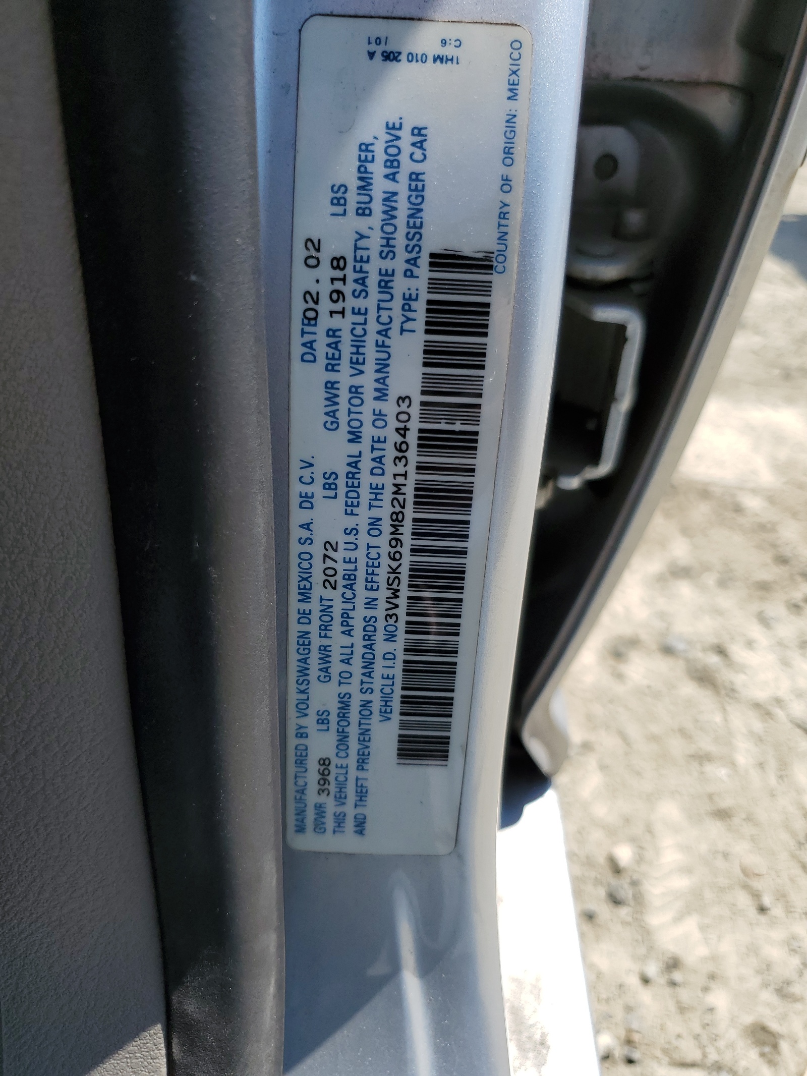 3VWSK69M82M136403 2002 Volkswagen Jetta Gls