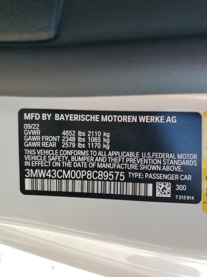 2023 BMW M240I VIN: 3MW43CM00P8C89575 Lot: 62098084