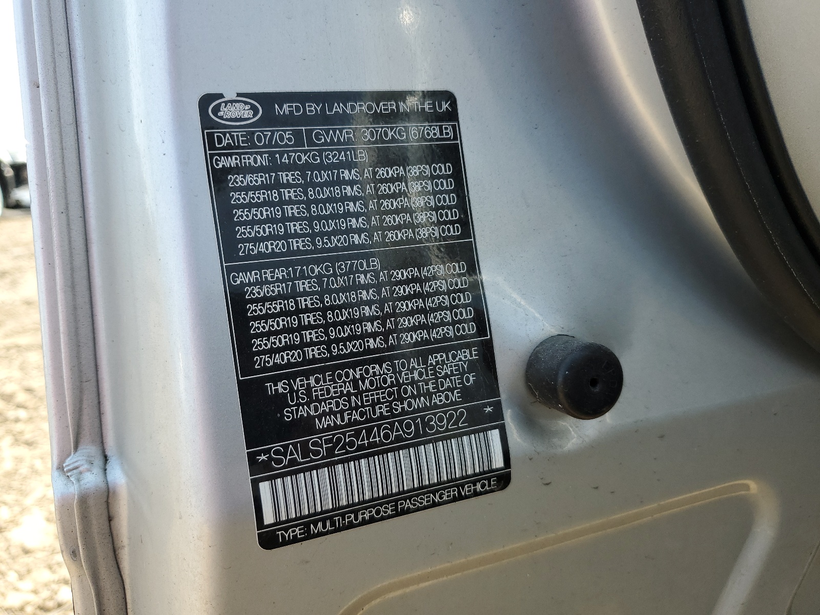 SALSF25446A913922 2006 Land Rover Range Rover Sport Hse