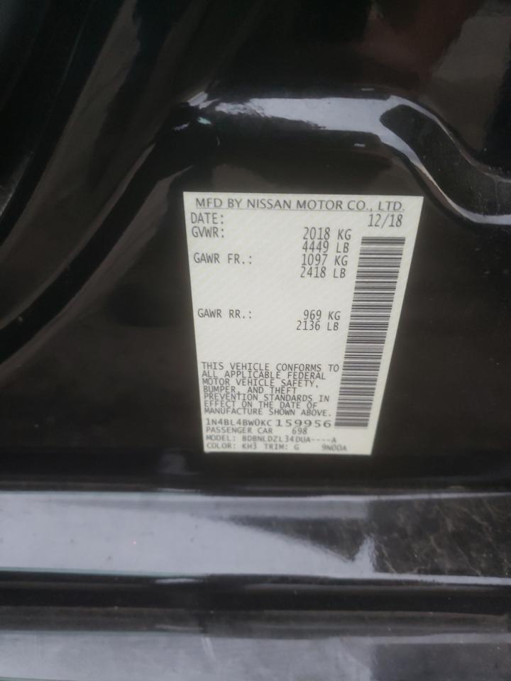 2019 Nissan Altima S VIN: 1N4BL4BW0KC159956 Lot: 65043284