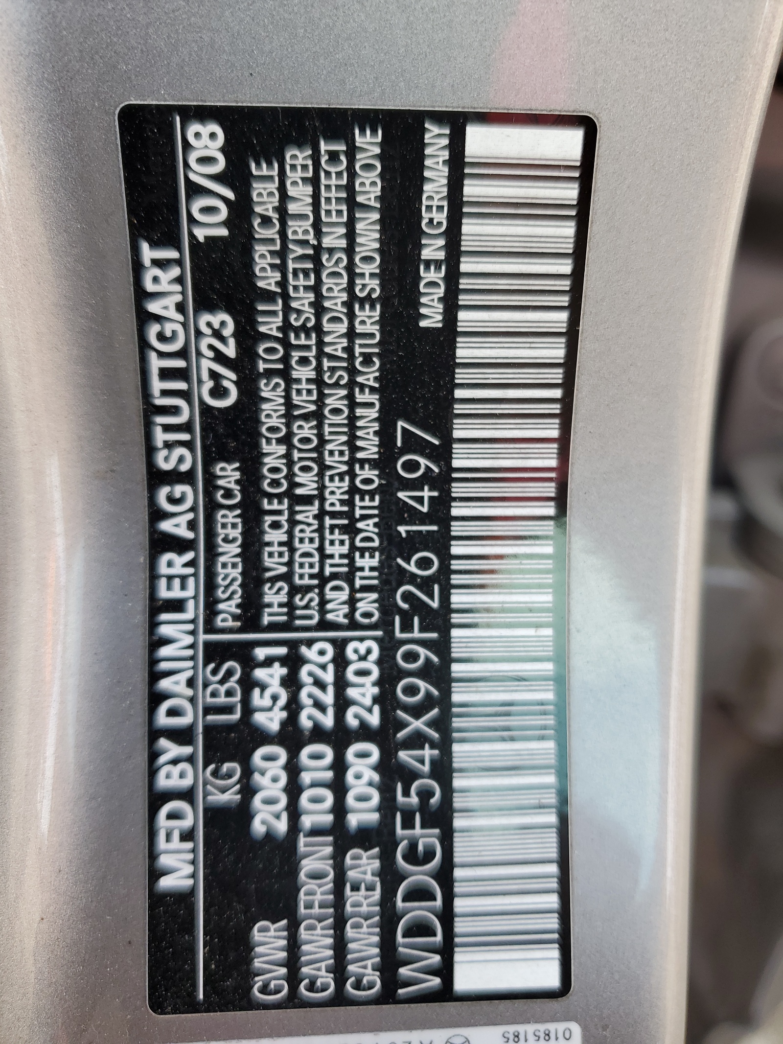 WDDGF54X99F261497 2009 Mercedes-Benz C 300