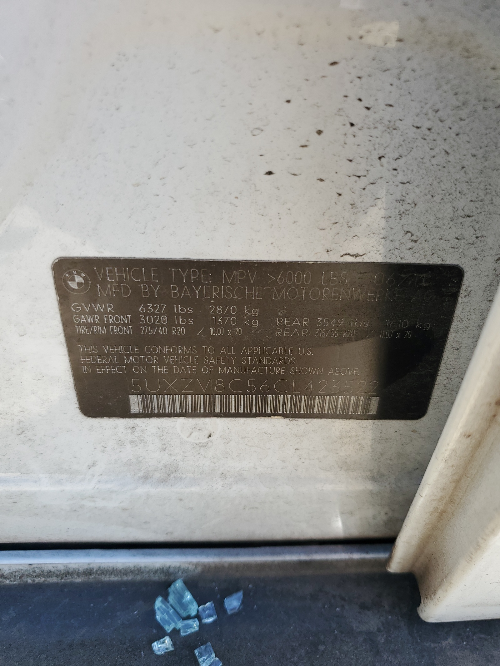 5UXZV8C56CL423522 2012 BMW X5 xDrive50I