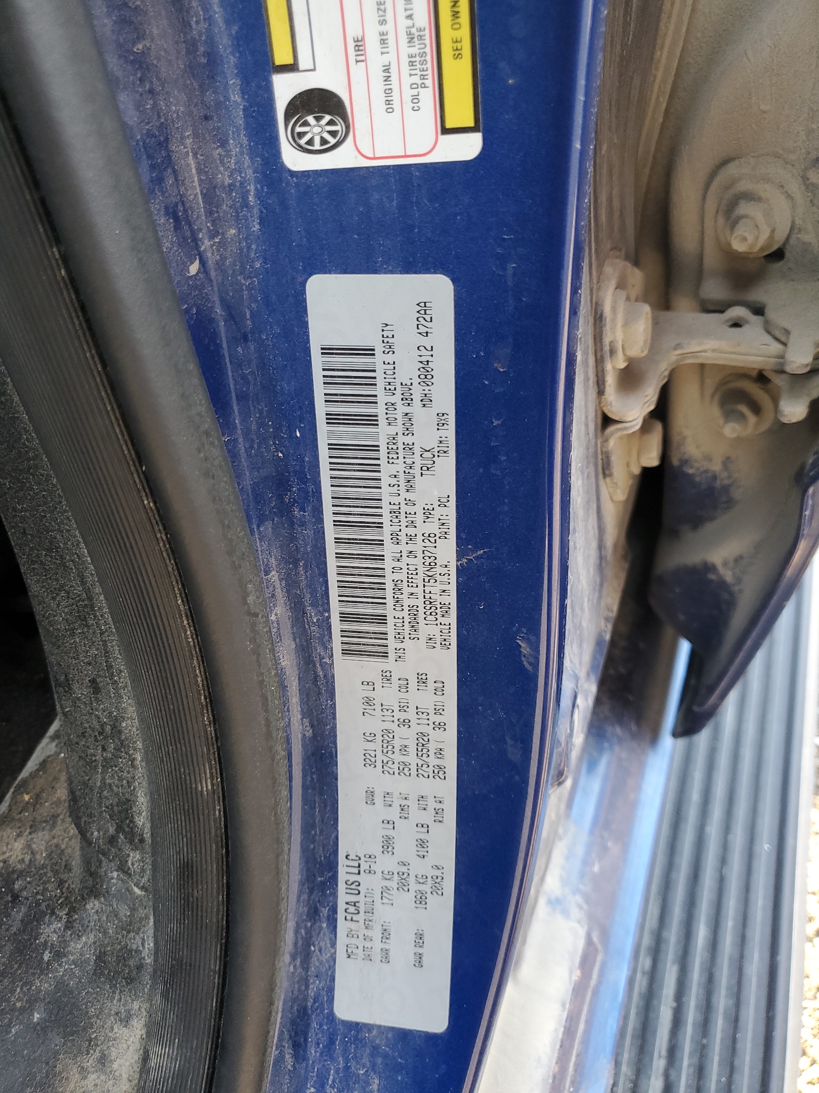 1C6SRFFT5KN637126 2019 Ram 1500 Big Horn/Lone Star