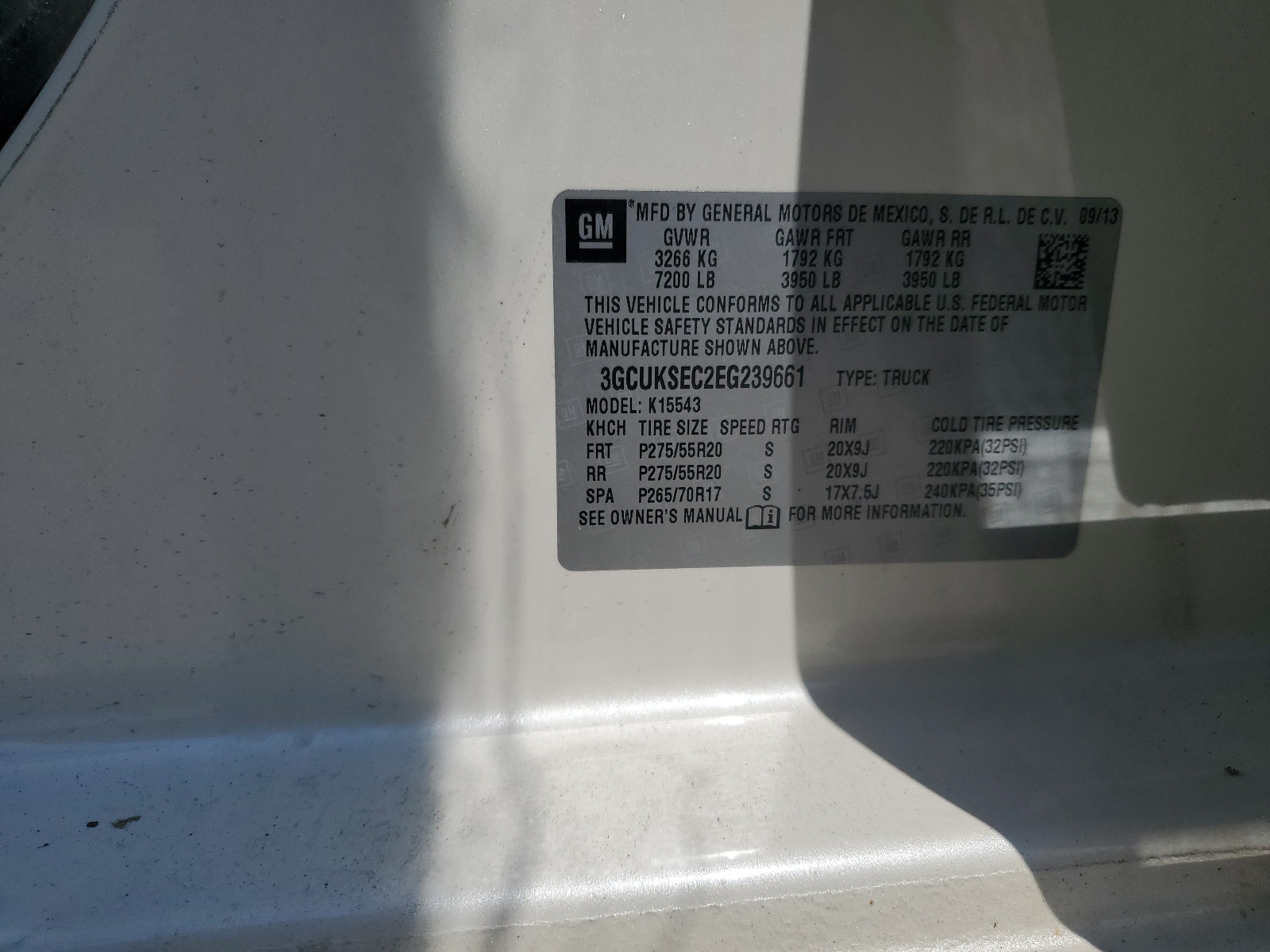 3GCUKSEC2EG239661 2014 Chevrolet Silverado K1500 Ltz