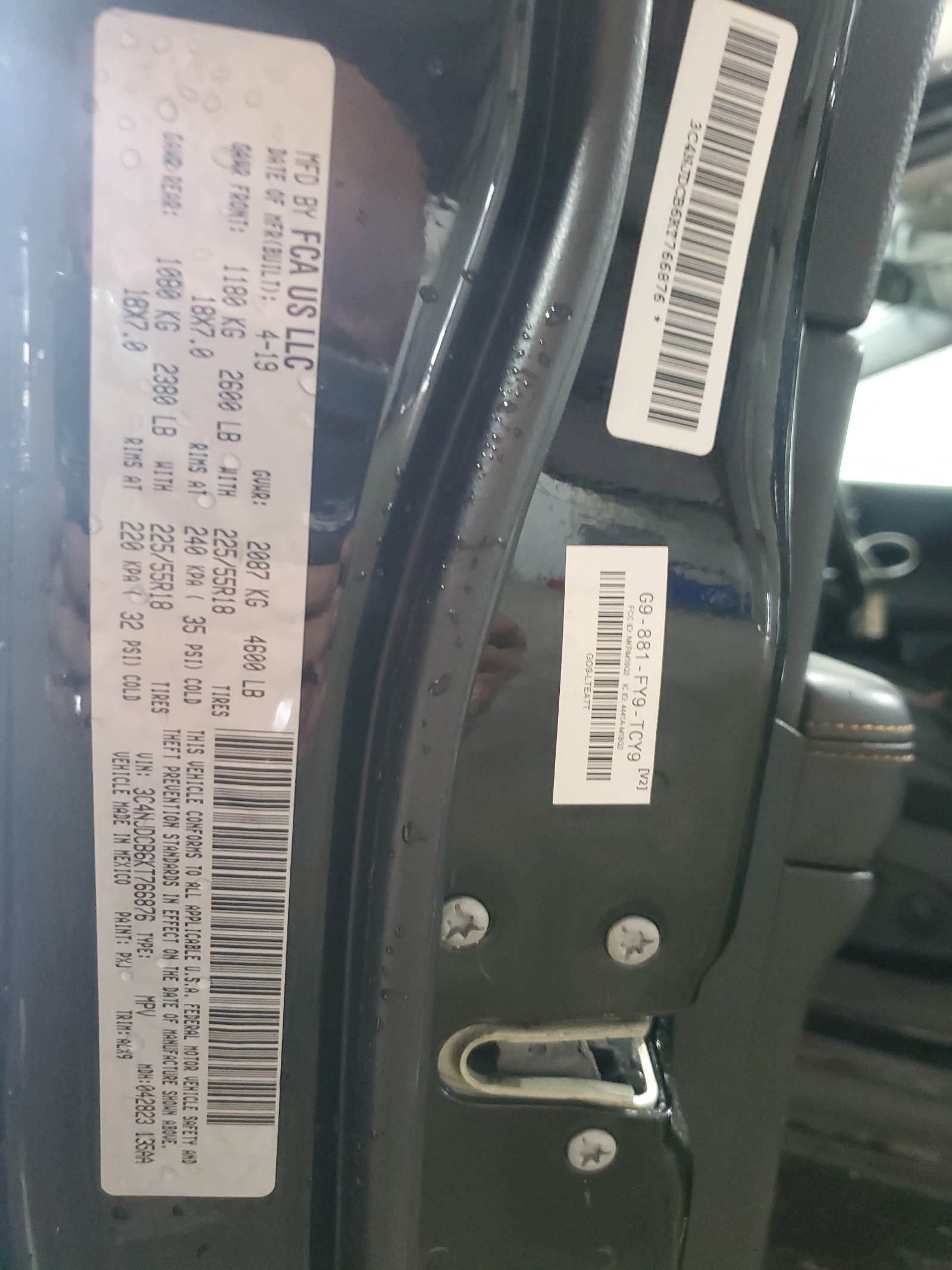 3C4NJDCB6KT766876 2019 Jeep Compass Limited