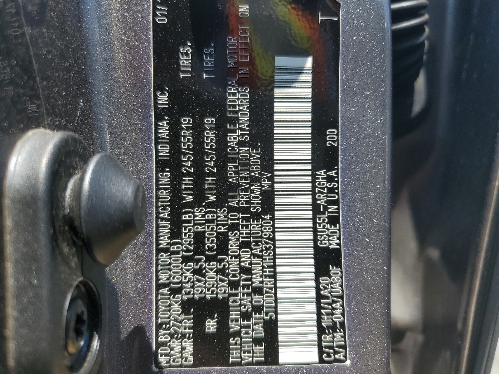 5TDDZRFH1HS379804 2017 Toyota Highlander Limited