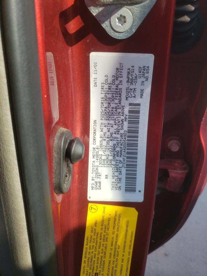 2002 Toyota Highlander Limited VIN: JTEHF21A420054923 Lot: 64626514