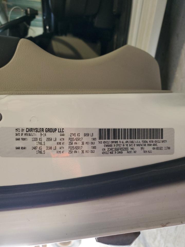 2015 Chrysler Town & Country Touring VIN: 2C4RC1BG6FR552955 Lot: 61618884