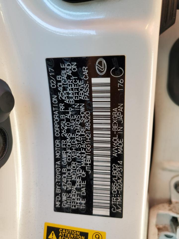 2017 Lexus Es 300H VIN: JTHBW1GG1H2148320 Lot: 63485034