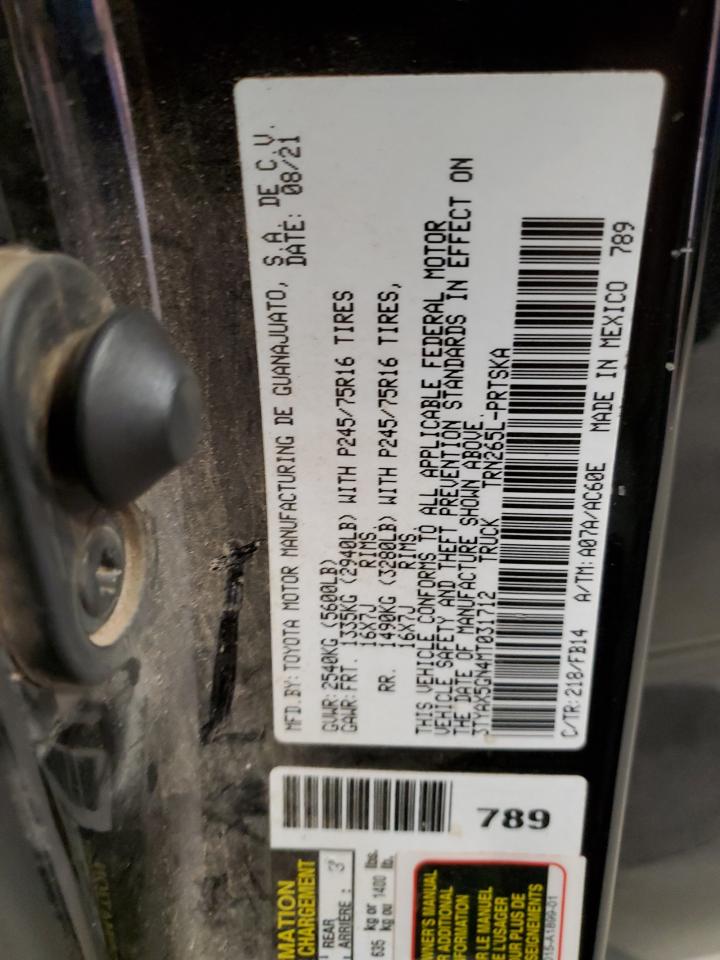 2021 Toyota Tacoma Double Cab VIN: 3TYAX5GN4MT031712 Lot: 63752584