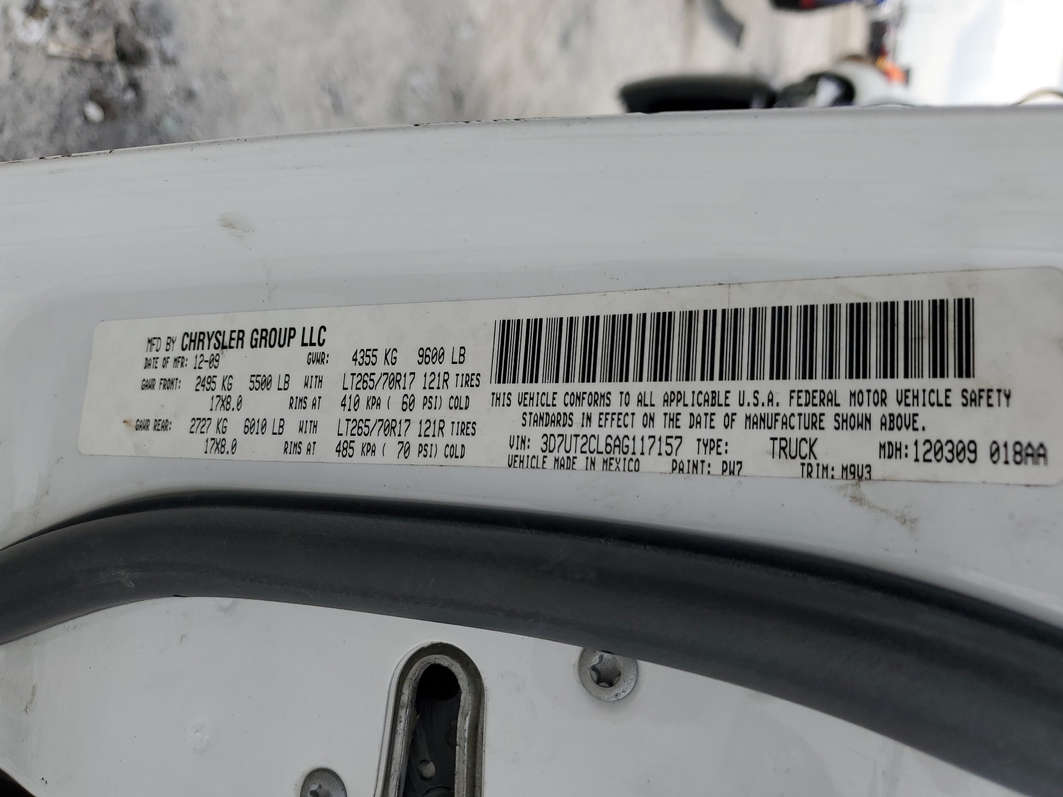 3D7UT2CL6AG117157 2010 Dodge Ram 2500