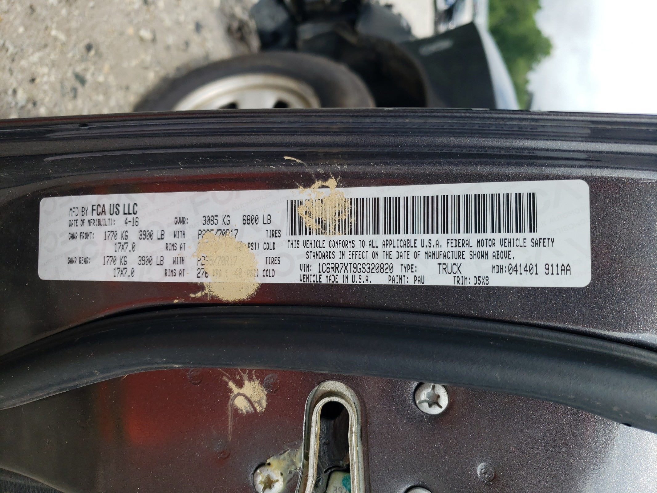 1C6RR7XT9GS320820 2016 Ram 1500 Ssv