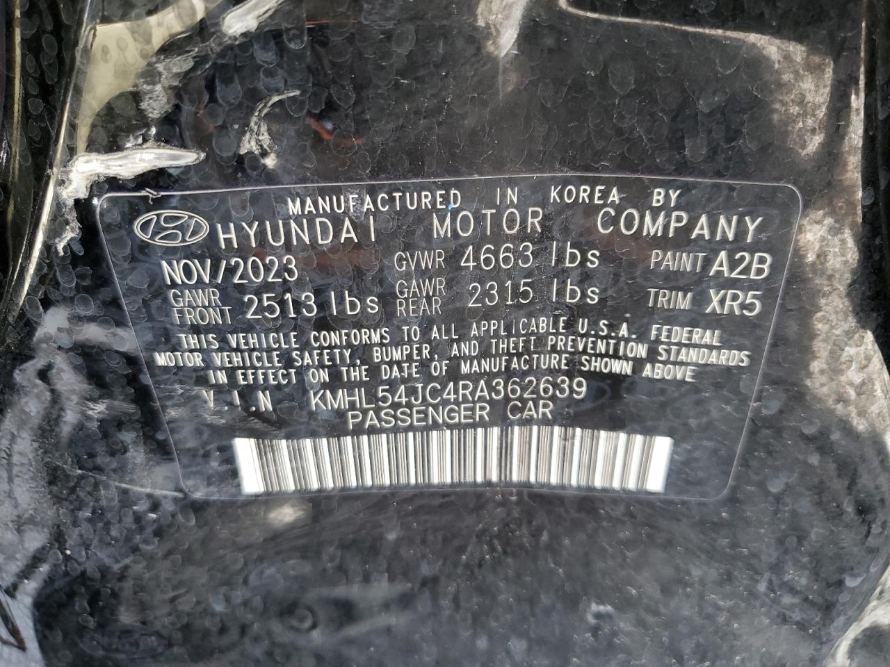 2024 Hyundai Sonata N Line VIN: KMHL54JC4RA362639 Lot: 61345874