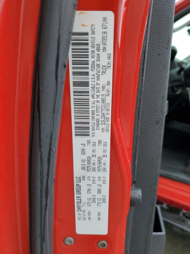 2012 Dodge Ram 1500 St VIN: 3C6JD6AT7CG108515 Lot: 63623184