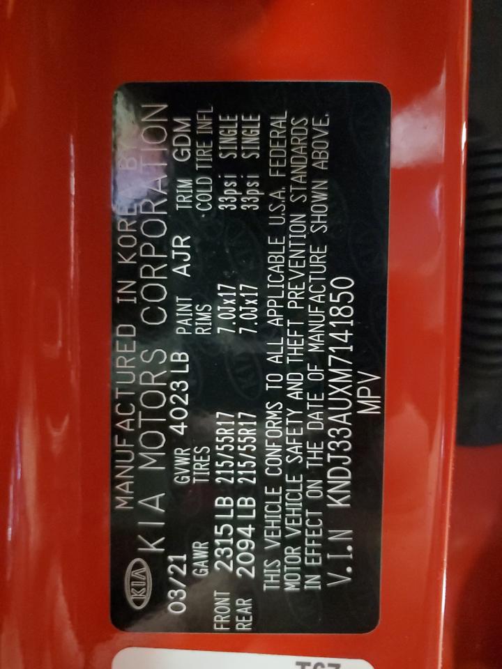 2021 Kia Soul Ex VIN: KNDJ33AUXM7141850 Lot: 65463914