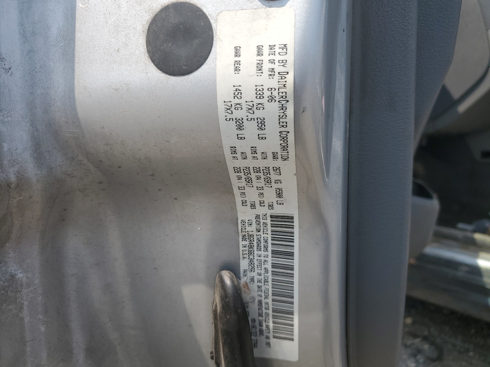 1J8GR48K66C348256 2006 Jeep Grand Cherokee Laredo