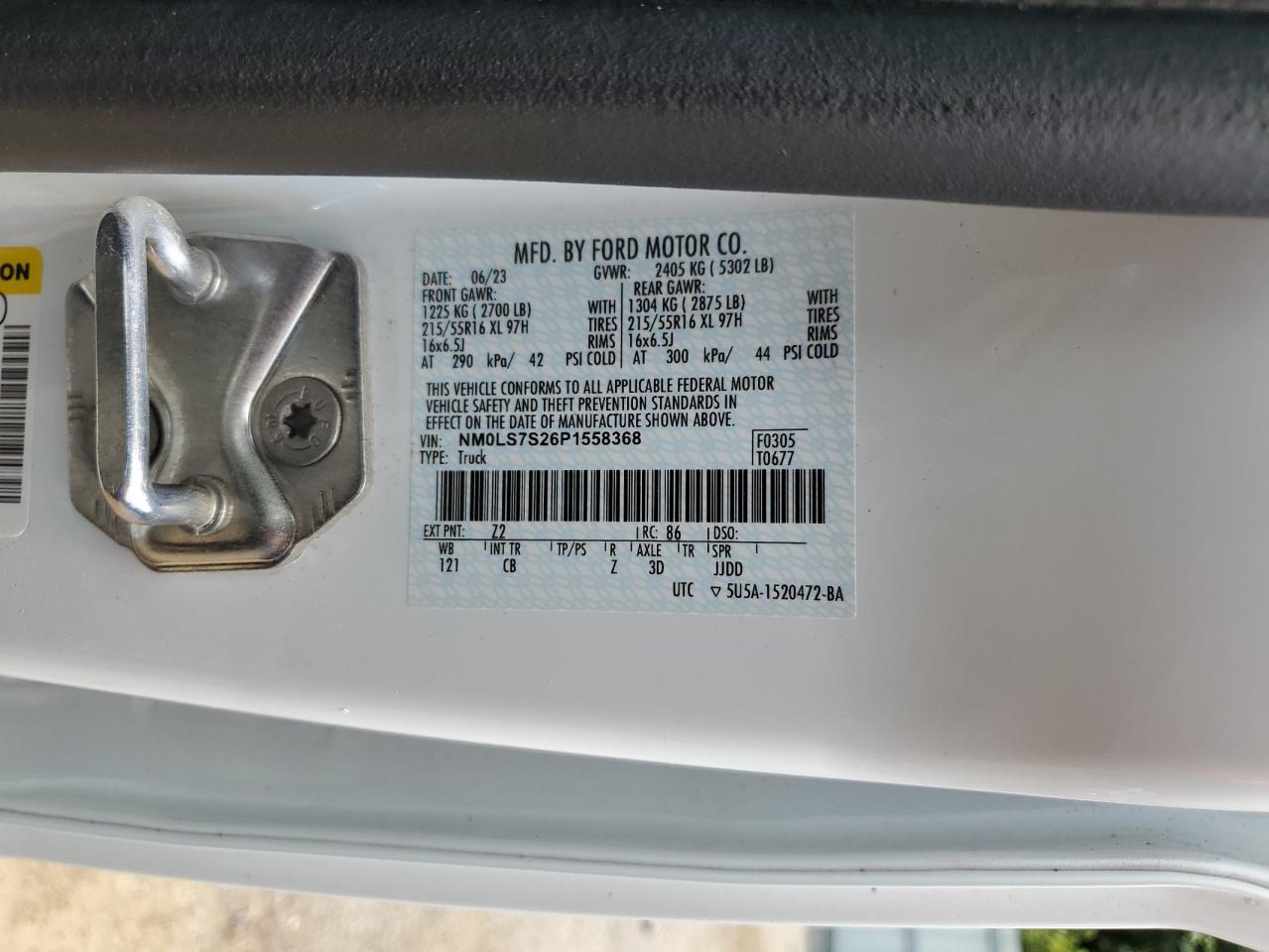 NM0LS7S26P1558368 2023 Ford Transit Connect Xl