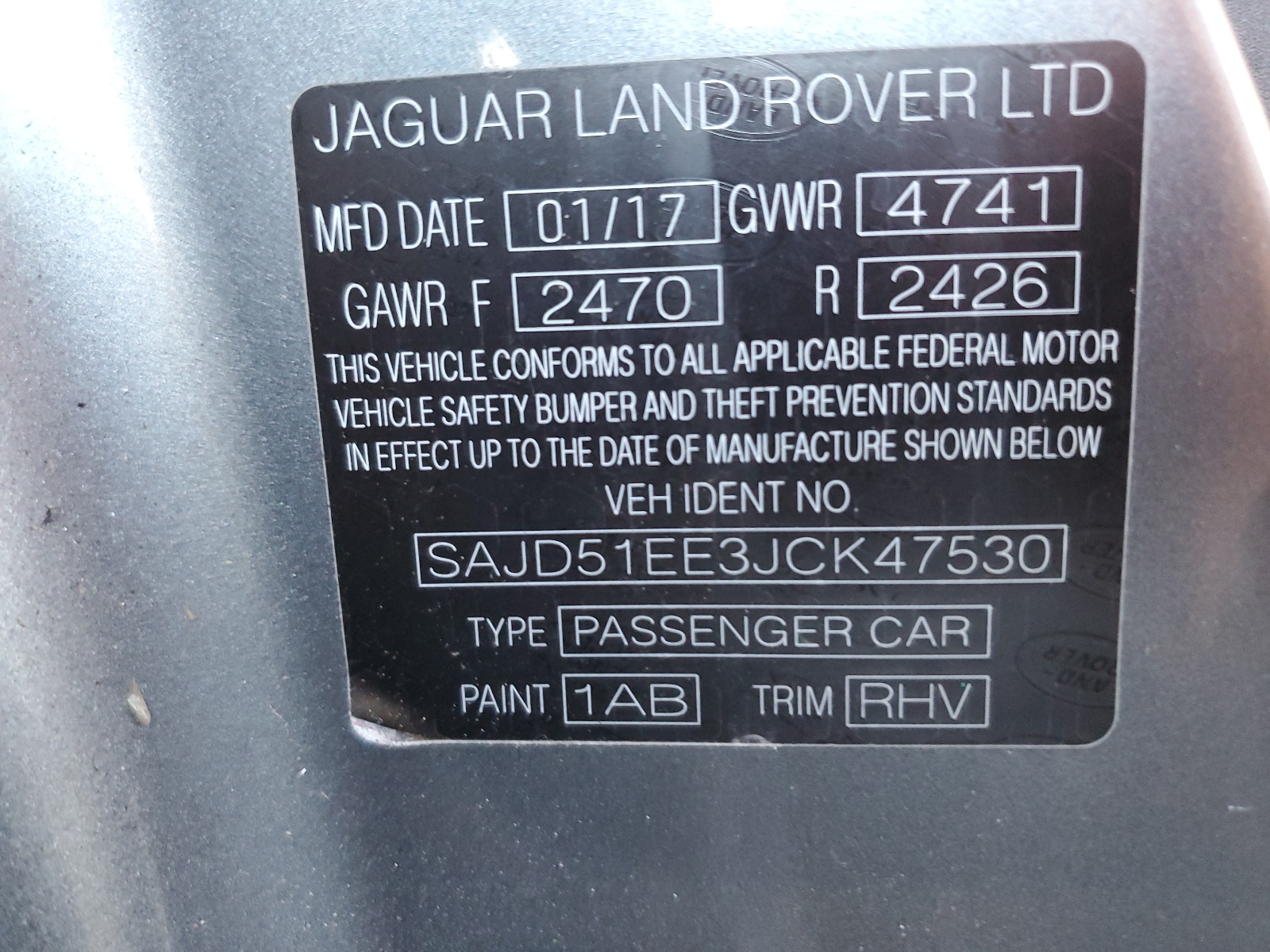 SAJD51EE3JCK47530 2018 Jaguar F-Type R