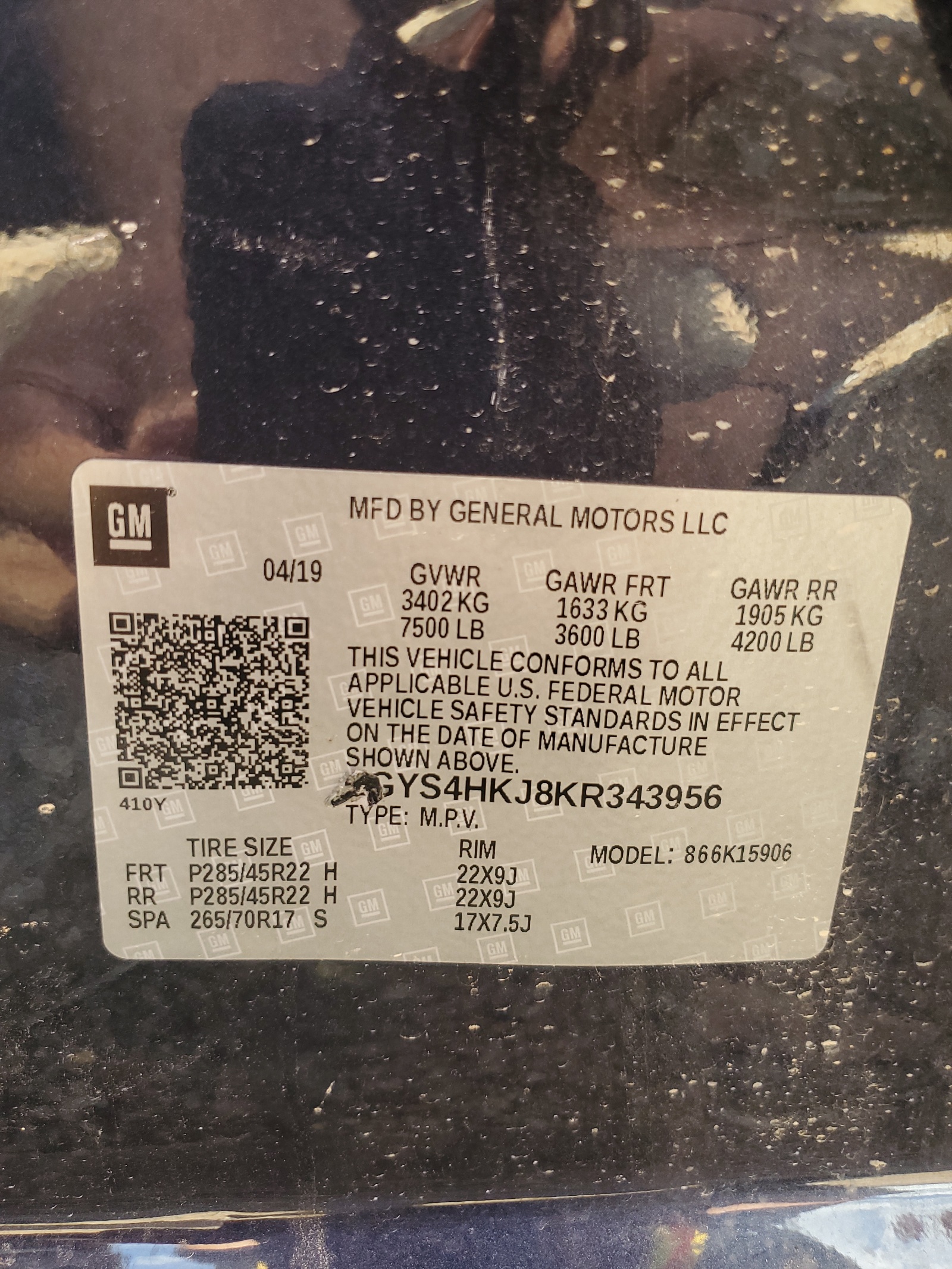 1GYS4HKJ8KR343956 2019 Cadillac Escalade Esv Luxury