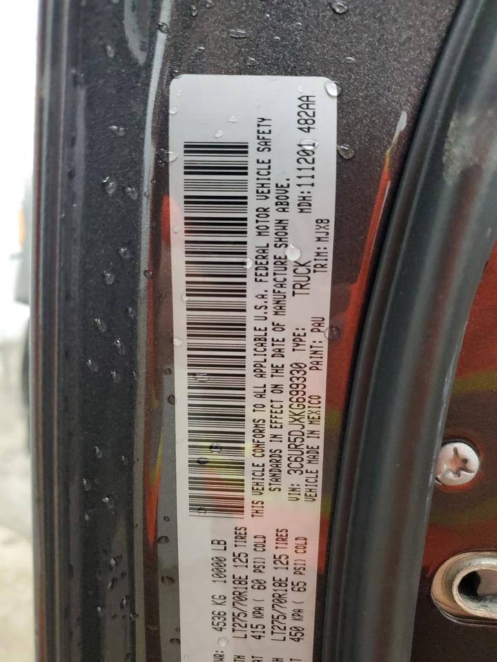 2019 Ram 2500 Big Horn VIN: 3C6UR5DJXKG699330 Lot: 64444084