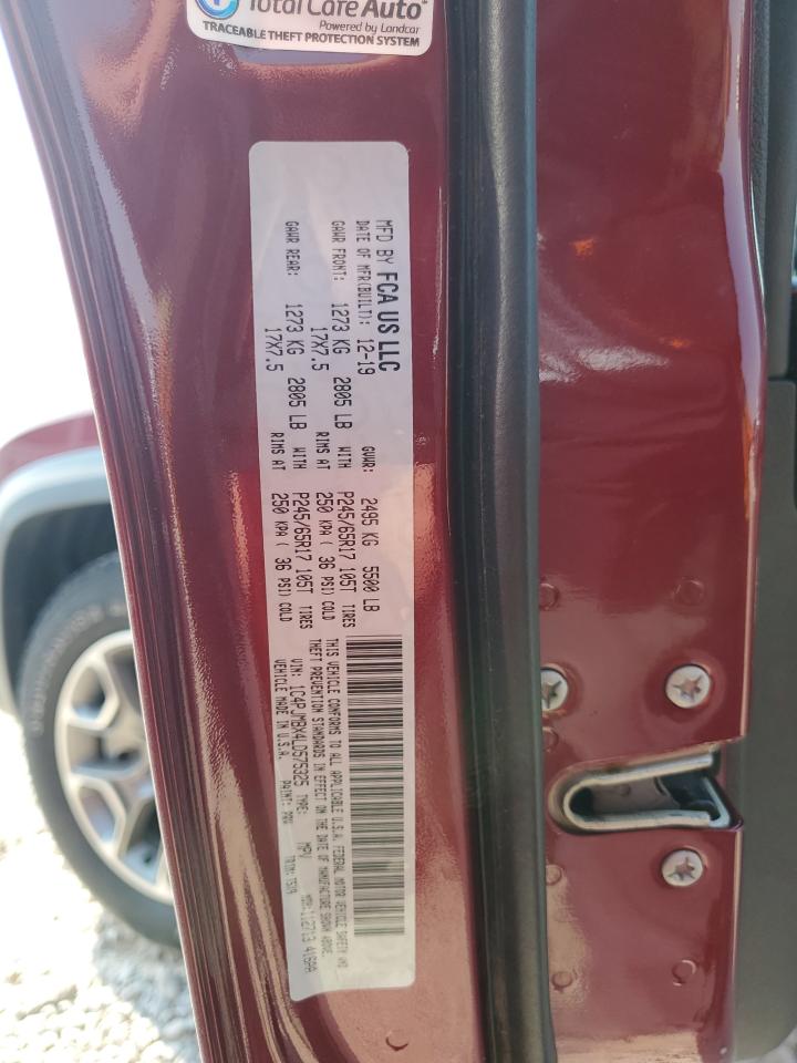 2020 Jeep Cherokee Trailhawk VIN: 1C4PJMBX4LD575325 Lot: 65032554