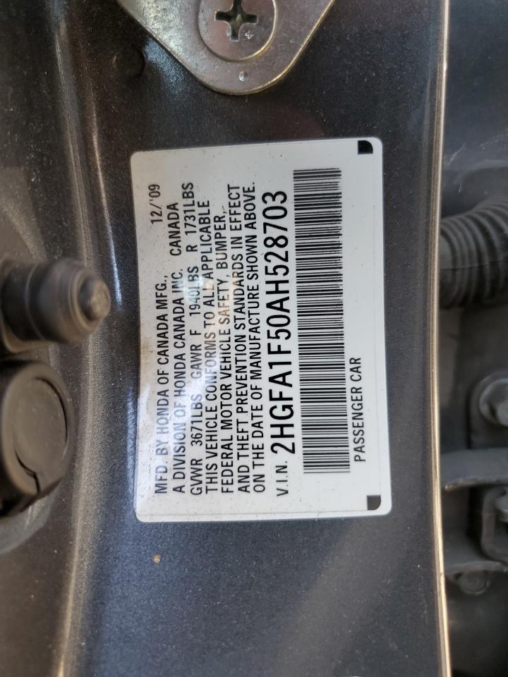 2010 Honda Civic Lx VIN: 2HGFA1F50AH528703 Lot: 64474134