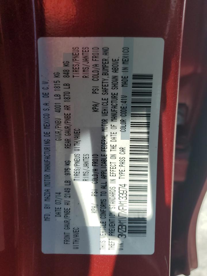 2015 Mazda 3 Touring VIN: 3MZBM1V7XFM133974 Lot: 62240514