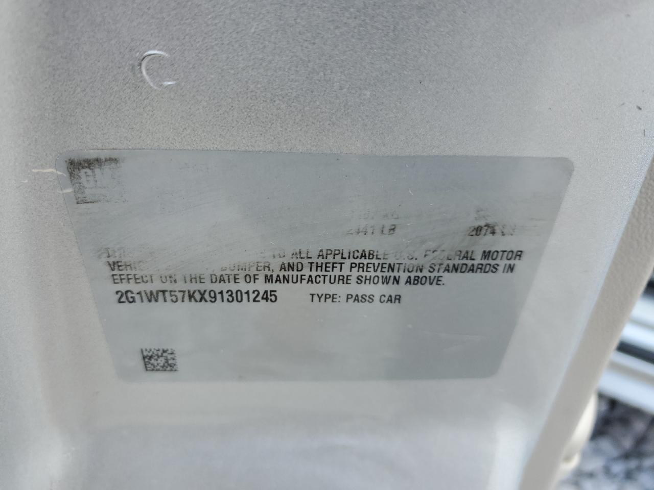 2009 Chevrolet Impala 1Lt VIN: 2G1WT57KX91301245 Lot: 63259674