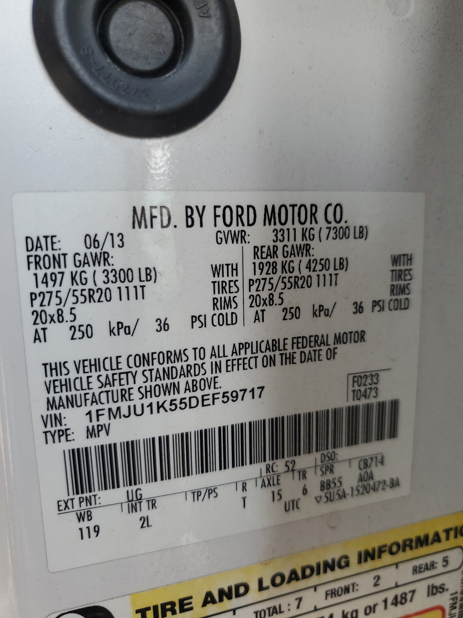 1FMJU1K55DEF59717 2013 Ford Expedition Limited