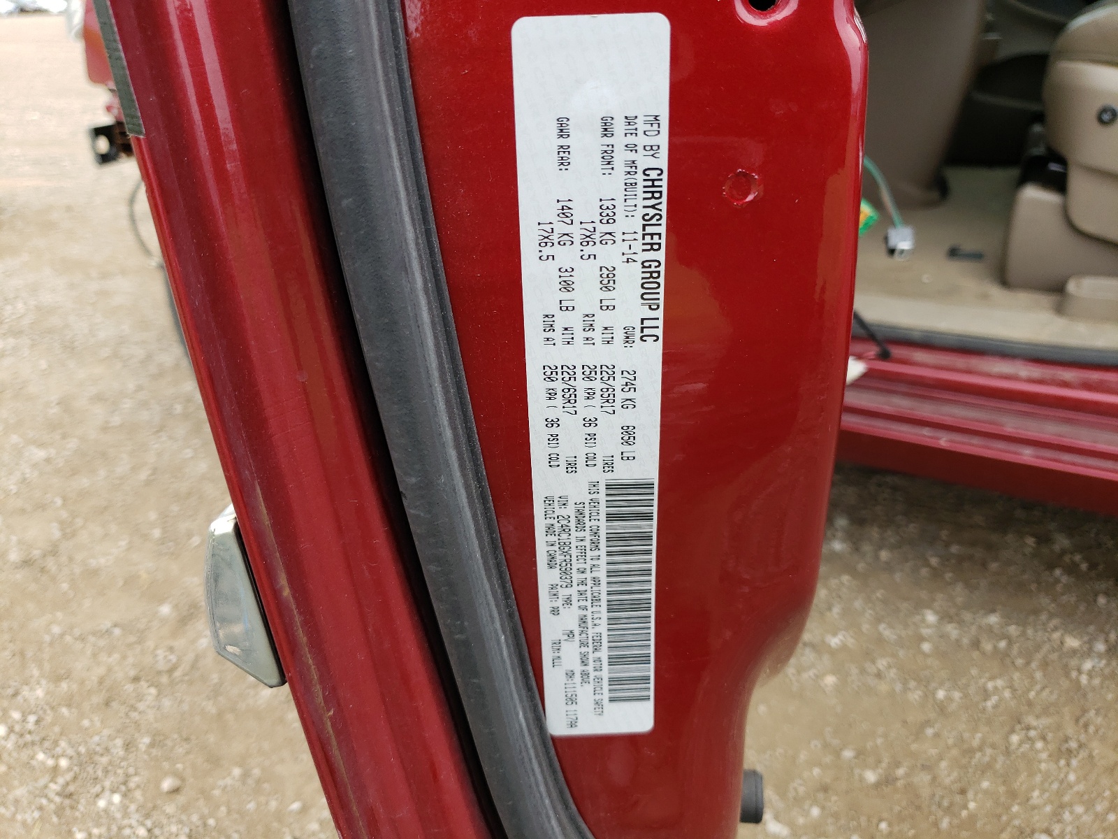 2C4RC1BGXFR590379 2015 Chrysler Town & Country Touring