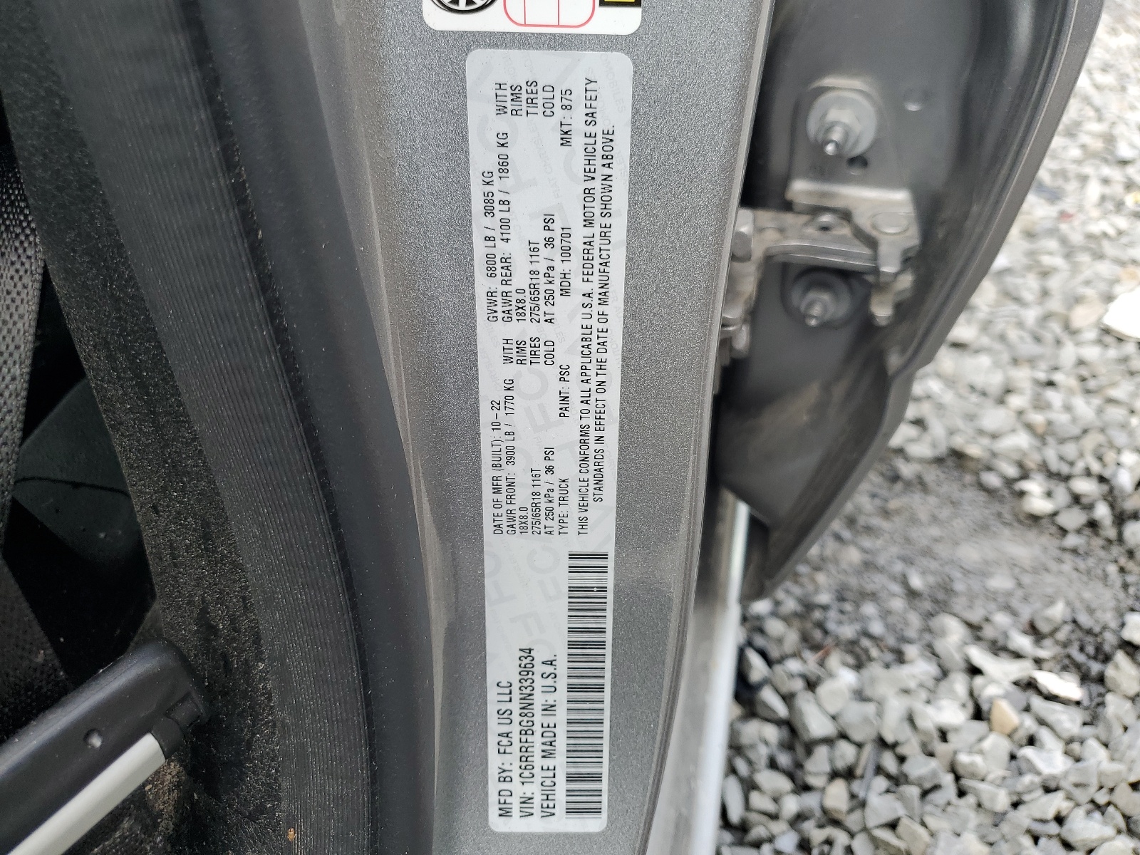 1C6RRFBG8NN339634 2022 Ram 1500 Big Horn/Lone Star