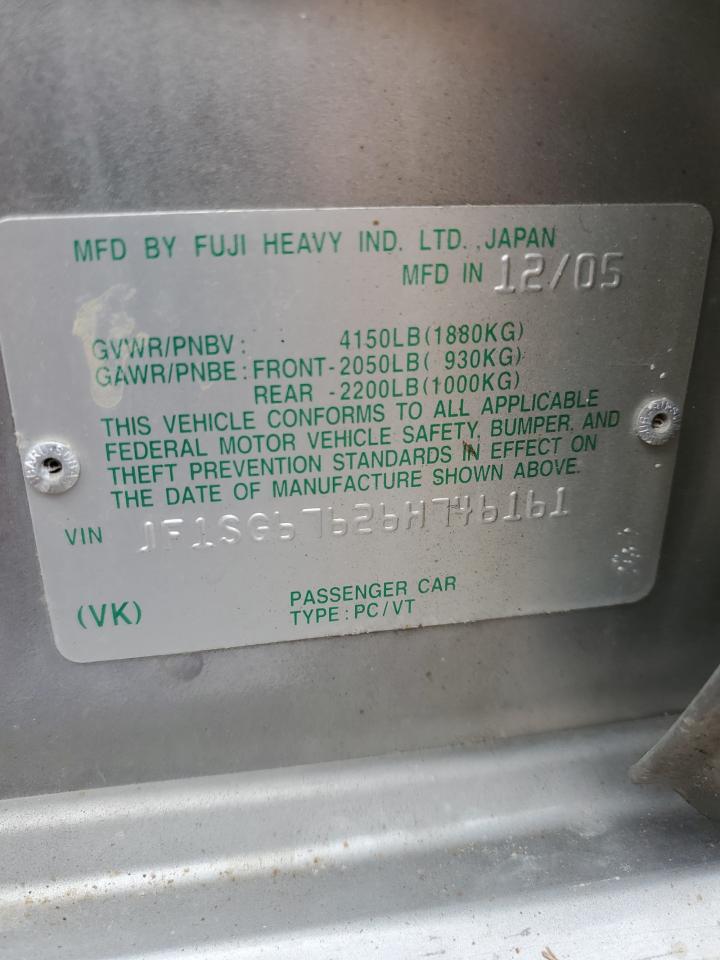 2006 Subaru Forester 2.5X Ll Bean VIN: JF1SG67626H746161 Lot: 61904274