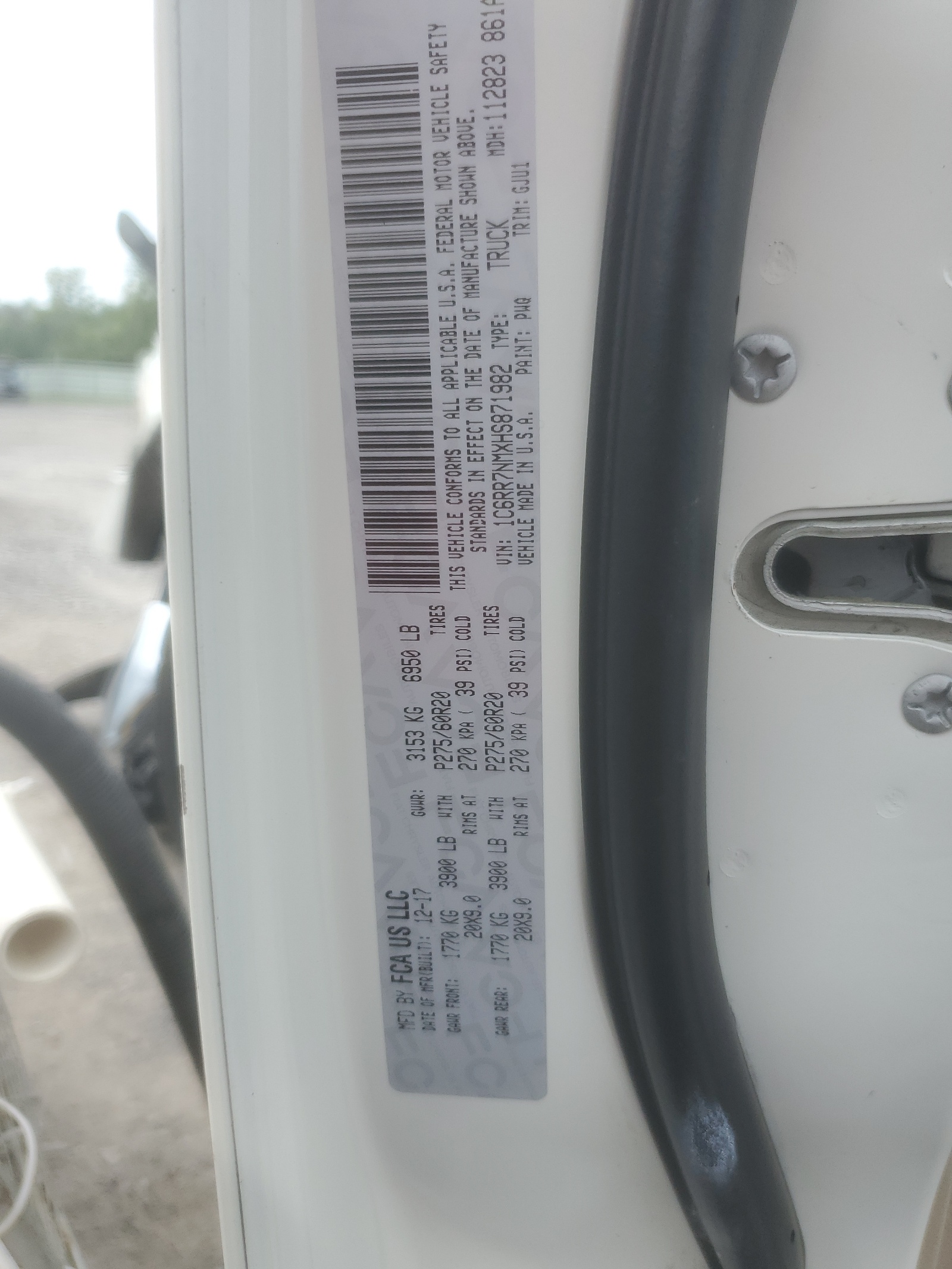 1C6RR7NMXHS871982 2017 Ram 1500 Laramie