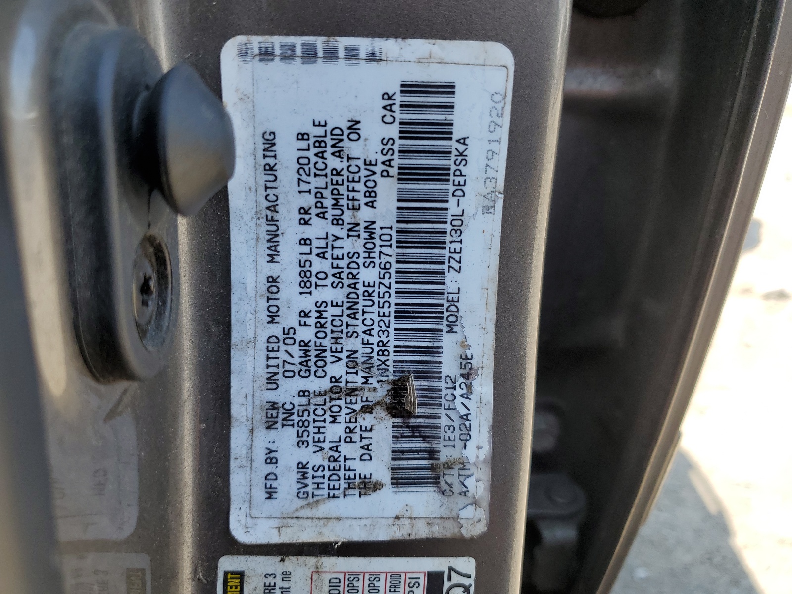 1NXBR32E55Z567101 2005 Toyota Corolla Ce