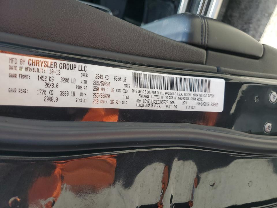 1C4RDJDG3EC345277 2014 Dodge Durango Limited