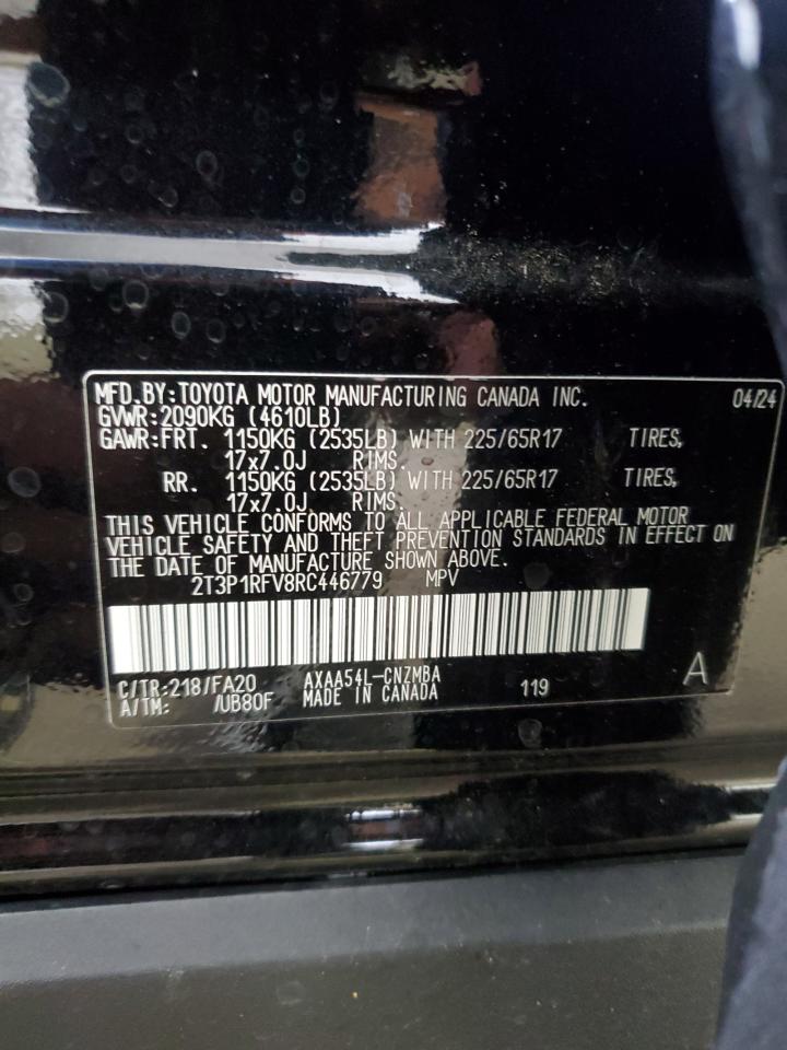 2024 Toyota Rav4 Xle VIN: 2T3P1RFV8RC446779 Lot: 64354884