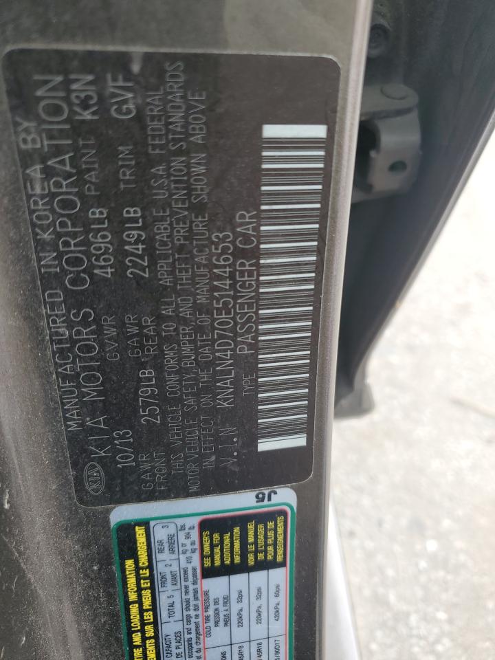 2014 Kia Cadenza Premium VIN: KNALN4D70E5144653 Lot: 63078794