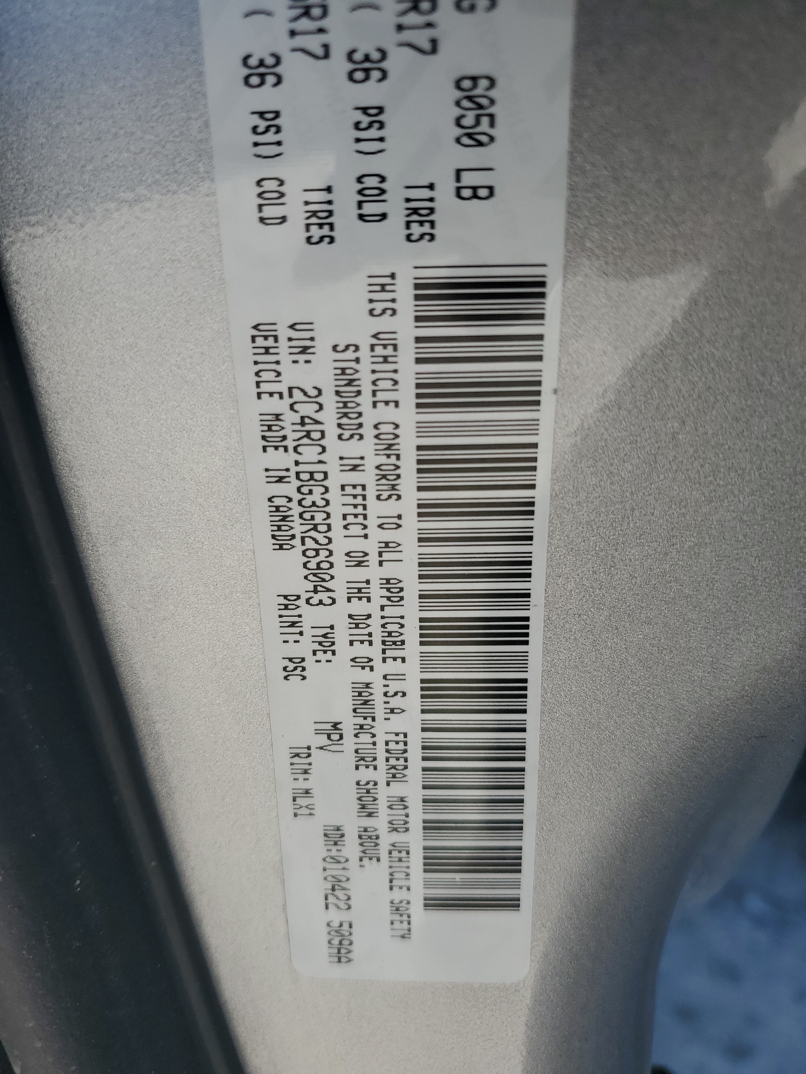 2C4RC1BG3GR269043 2016 Chrysler Town & Country Touring